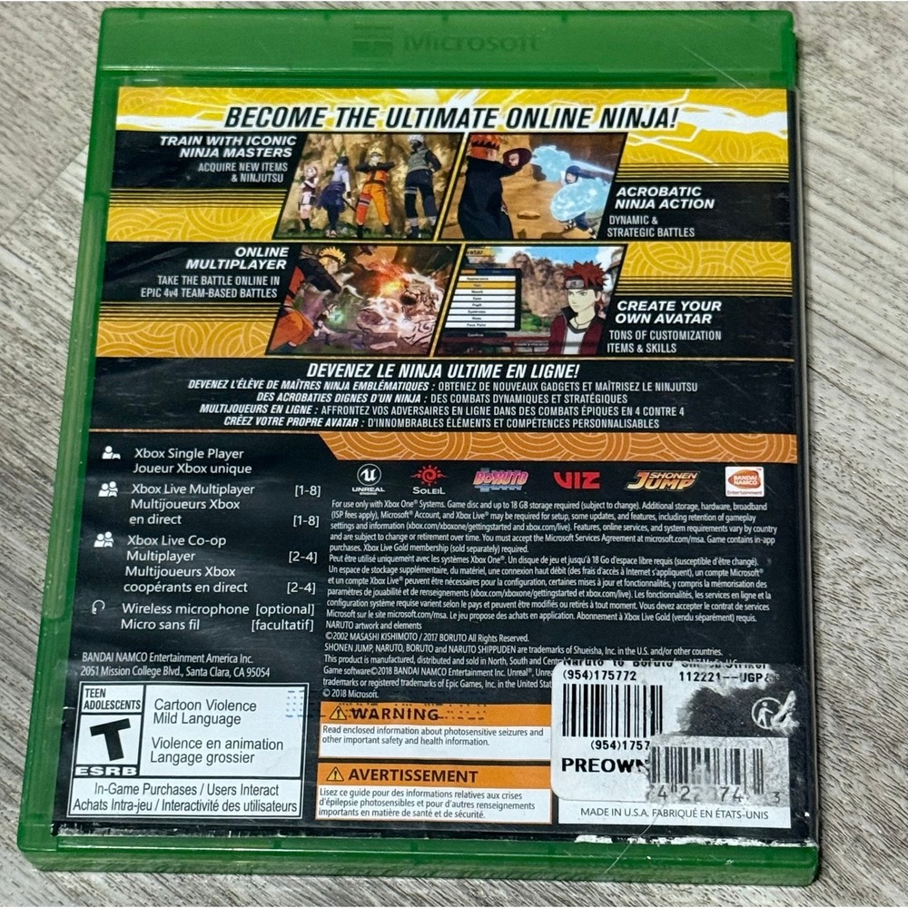 Xbox One version of the video game NARUTO TO BORUTO: SHINOBI STRIKER - Picture 2 of 4
